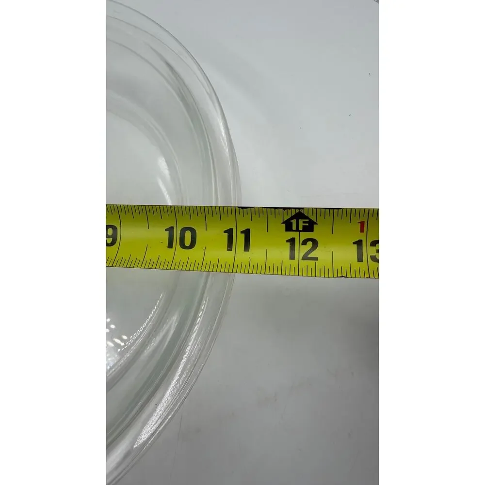 Set of 2 Vintage Pyrex #210 10in/25cm Clear Deep Dish Pie Plates